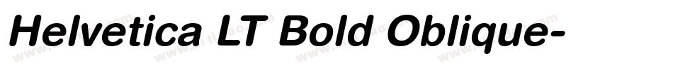 Helvetica LT Bold Oblique字体转换